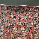 Tapis d’orient en cachemire et soie 44x92cm