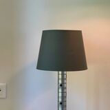 Industrial lamp polished metal and fabric kaki vintage