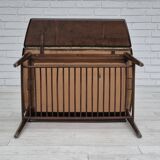 1950s, Danish foldable coffee table with drawer and shelf, original condition.