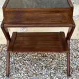 Vintage oak bedside table, 50s and 60s design