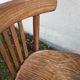Pair of curved wooden bistro chairs