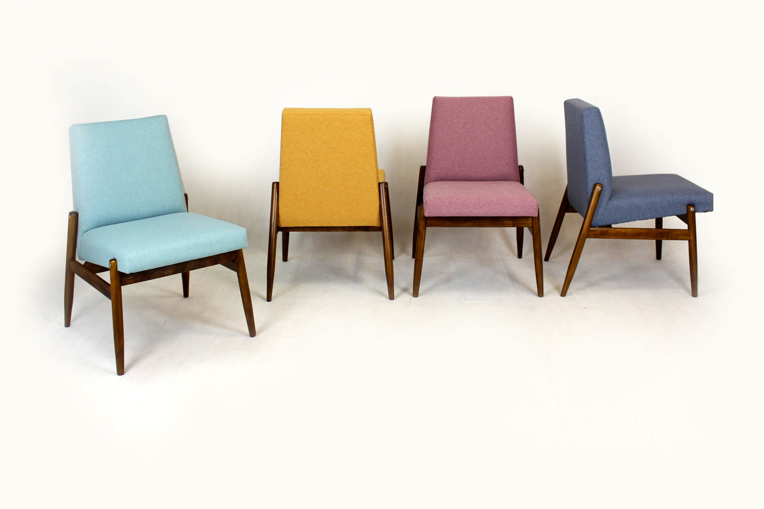 Beech Chairs from Zamojskie Fabryki Mebli, 1960s, Set of 4