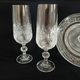 2 antique champagne flutes