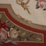 Handwoven Traditional Floral Wool Needlepoint Rug- 91x152cm