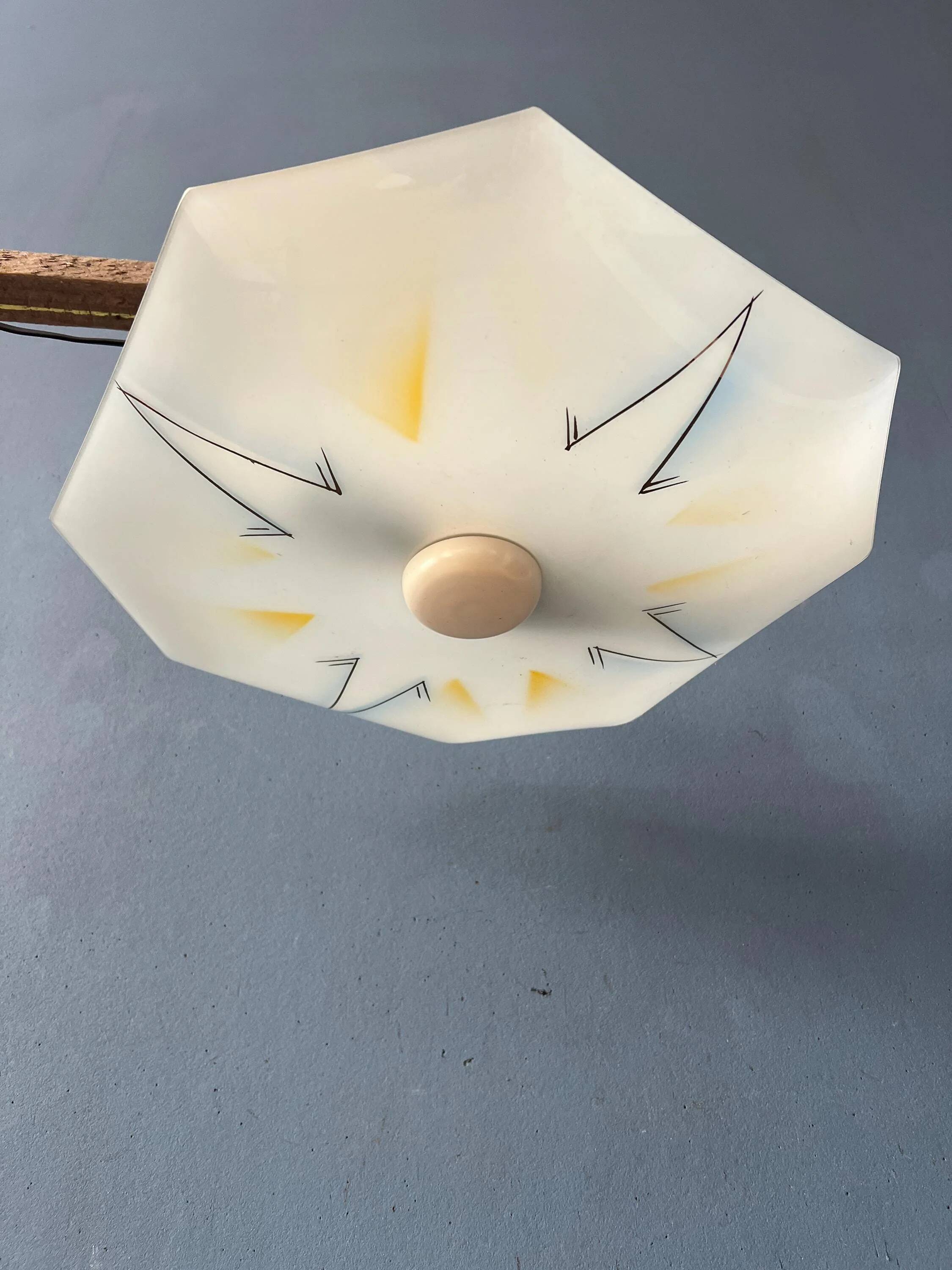 Mid-Century vintage glass ceiling light