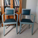 Pair of bridge armchairs