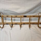 Rattan coat rack