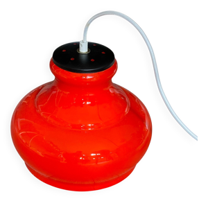 Suspension lustre en - opaline orange
