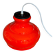Dark orange opaline glass pendant light
