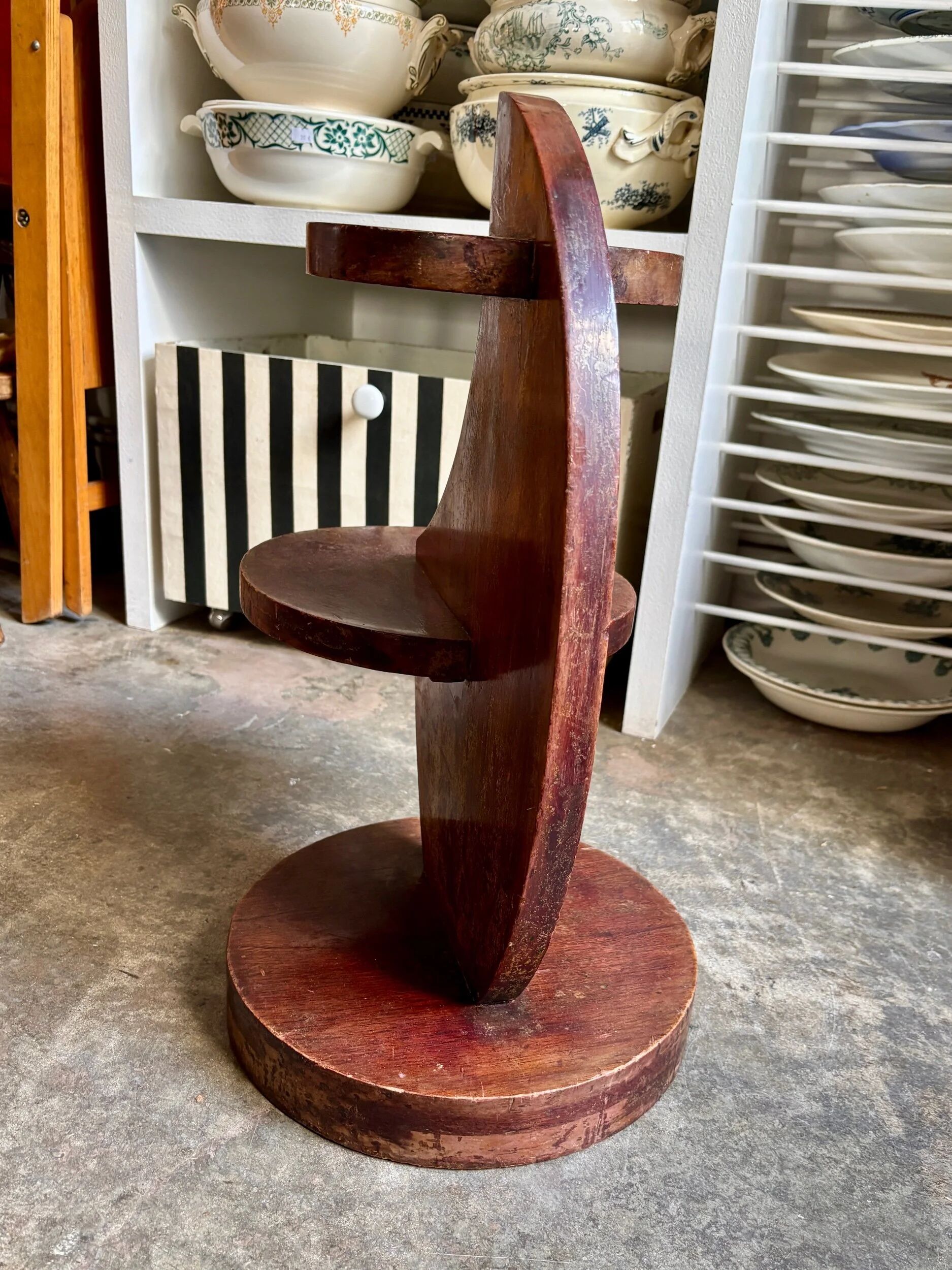 Side table, dark wood accent table 41 x 30 cm
