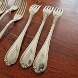 Ercuis - Set of 11 Sully table forks - silver-plated metal