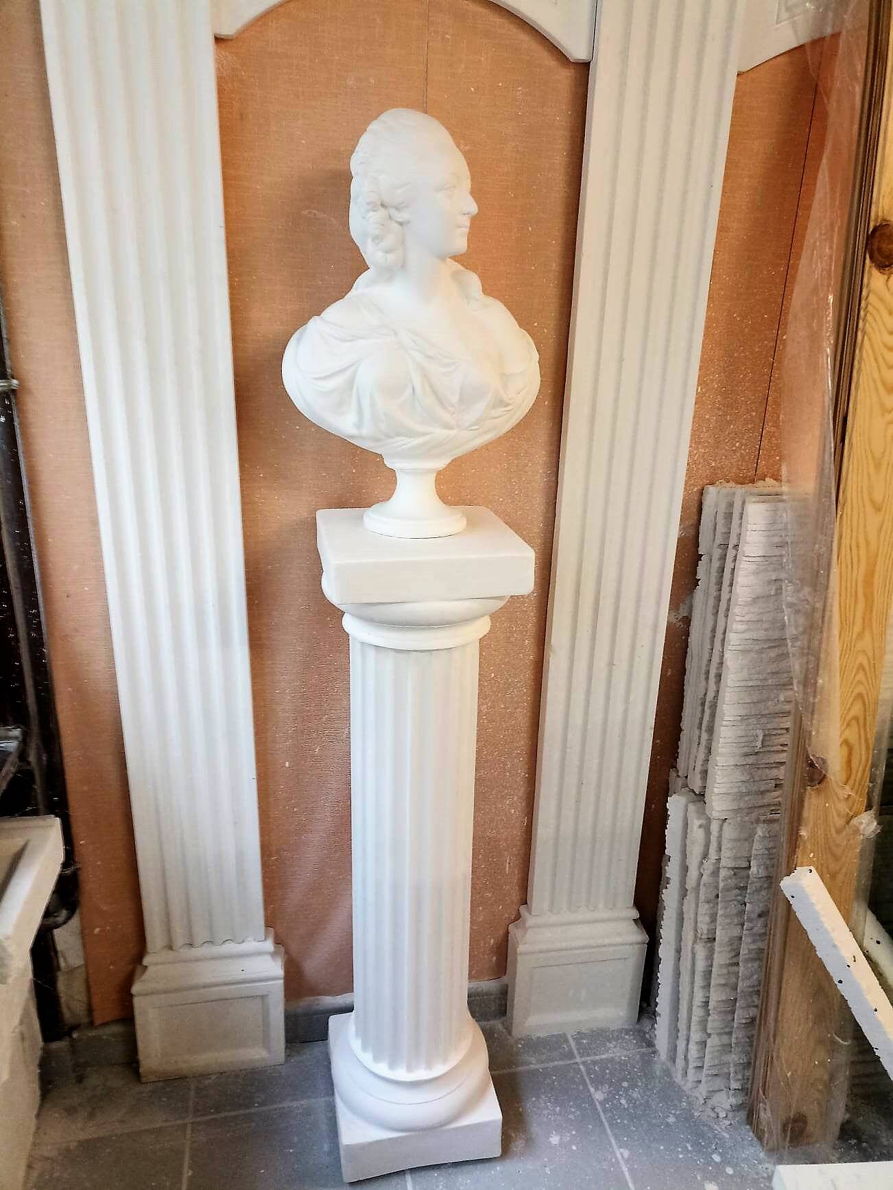 Doric column pillar stele decorative plaster molding reinforced with tow