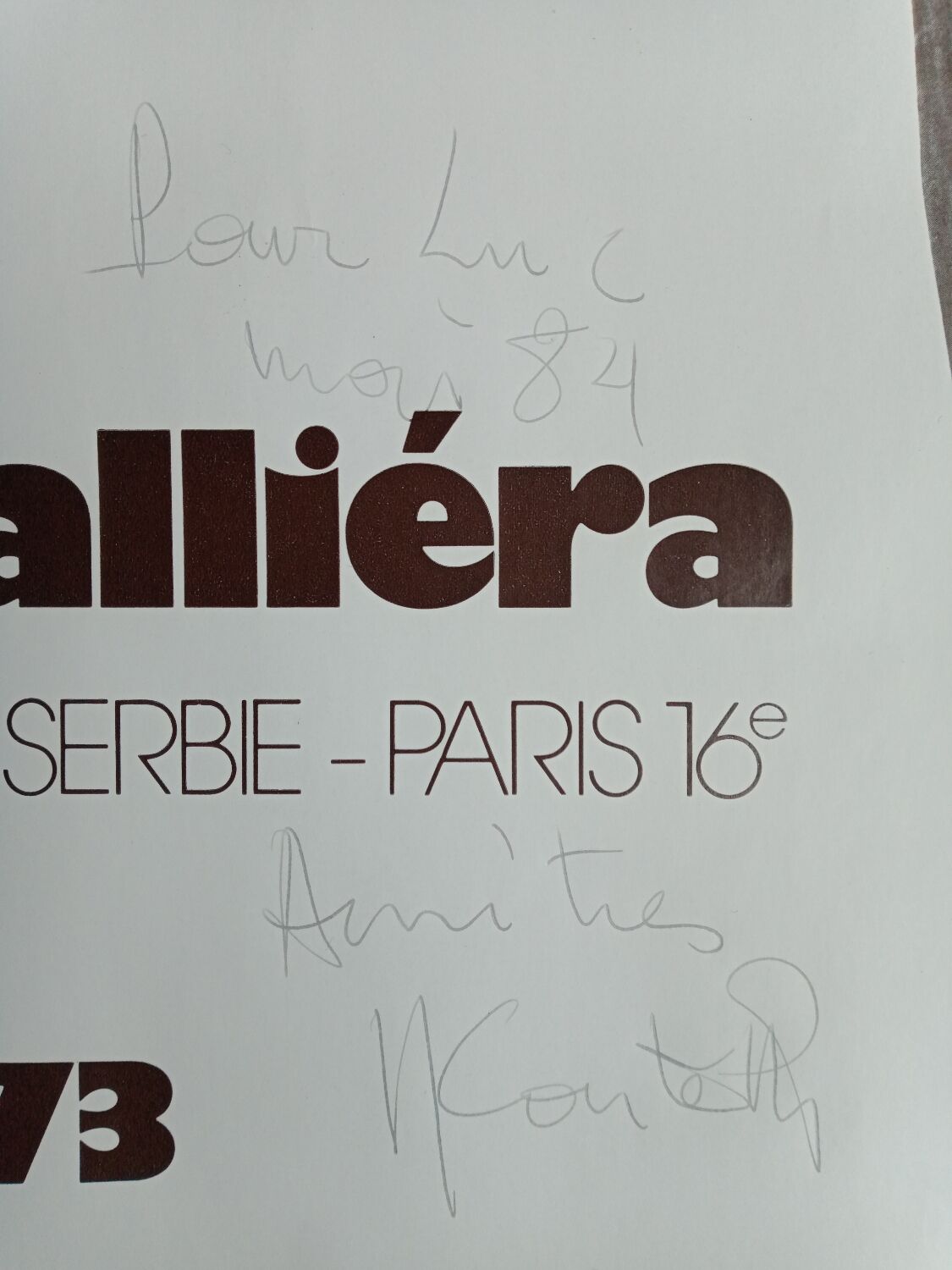 Exhibition poster Autographed cutter