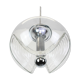 Large transparent glass ceiling light by Koch & Lowy, Peill & Putzler, Germany, 1970.