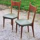 Pair of 50's Scandinavian style mahogany chairs