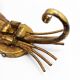 Gold leaf gilded metal wheat sheaf wall light 1950