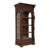 Baroque Style Display Case in Oak, Belgium, 1950s