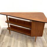 Mid-century triangular desk with drawers