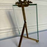 Cadre en laiton et verre biseauté