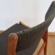 4 chaises vertes danoises estampillées