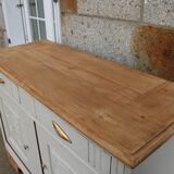 Buffet art déco rénové - Beige Glaise Ripolin - H100 x L133 x P52 cm