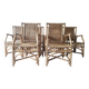Set of 6 wicker armchairs