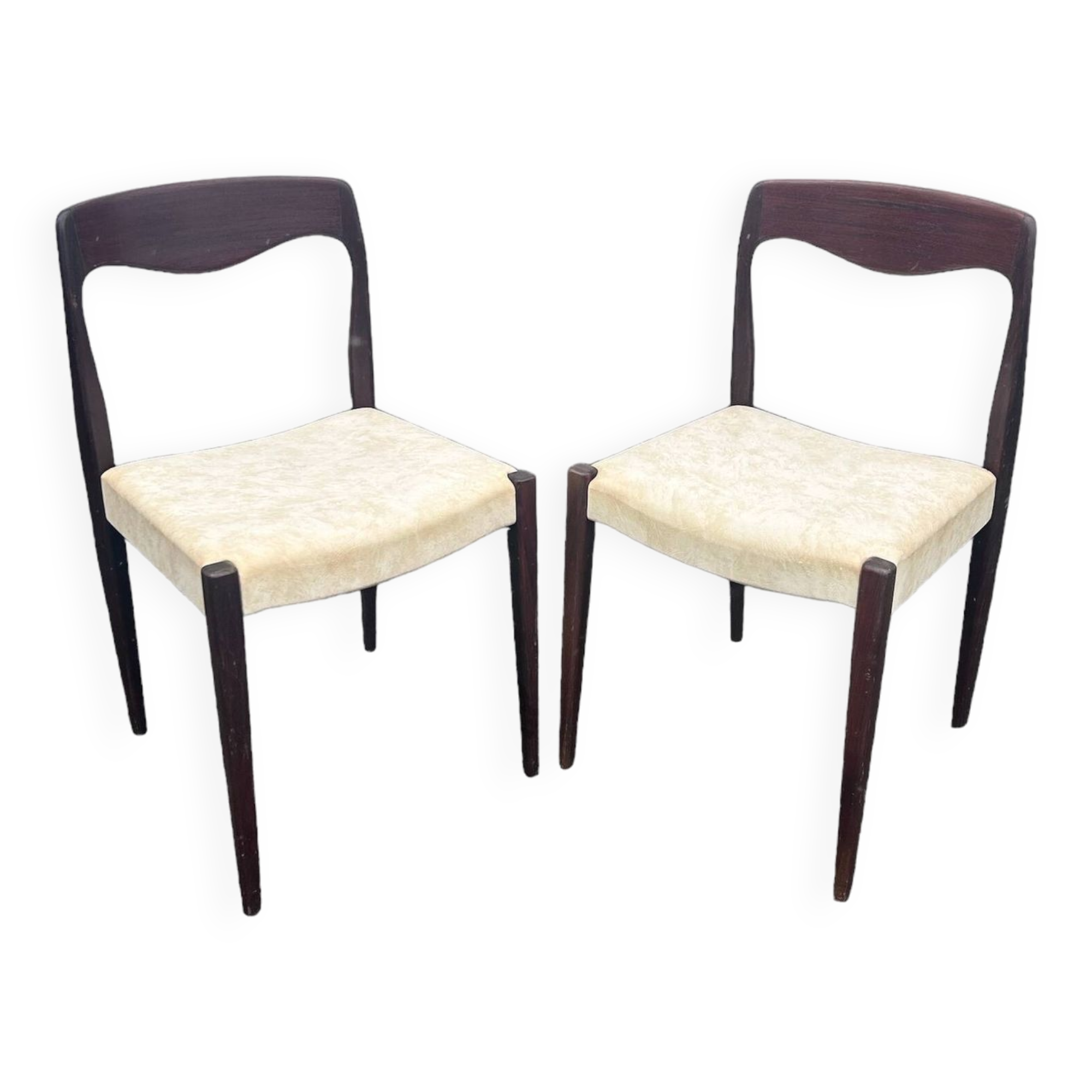 Pair of Scandinavian teak chairs
