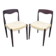 Pair of Scandinavian teak chairs