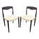 Pair of Scandinavian teak chairs
