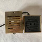 Old spot lamp, square, golden, to table, Aric cubes 70s