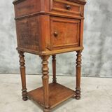 Antique bedside table sideboard with marble 40 x 77 cm