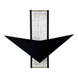 Vintage postmodernist wall lamp, metal and glass, France 1980