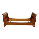 Louis Philippe Grange solid wood sleigh bed with base