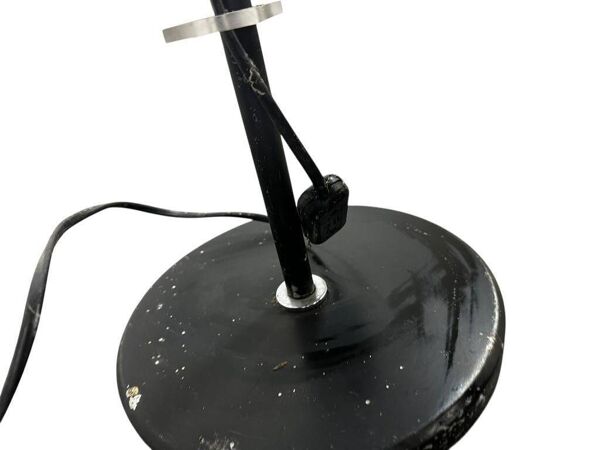 Lampadaire vintage noir chromé