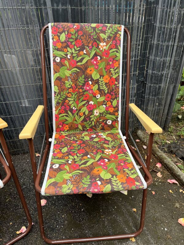 Paire de chaises, camping pliable