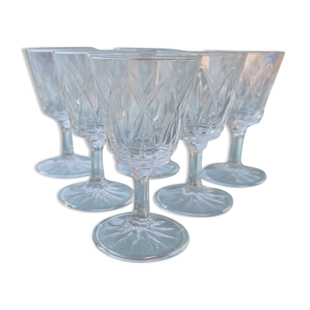 Lot 6 Verres à Liqueur Vintage – Années 70 – Orange Et Marron – Fabriqués En Italie