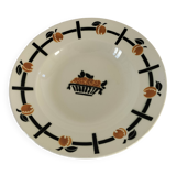 Dish decorated with apricot basket, Badonviller earthenware factory