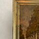 Tableau Ancien 1895 - Allée de Peupliers - Huile sur Panneau & Cadre D