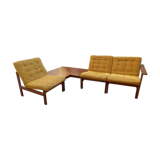 Corner table and 2-1 chairs Gjerlov and Lind MODULINE Series 175, Original numbered, signed from 60th