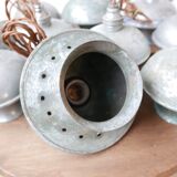 Verdigris Mid-Century Metal Hanging Pendants