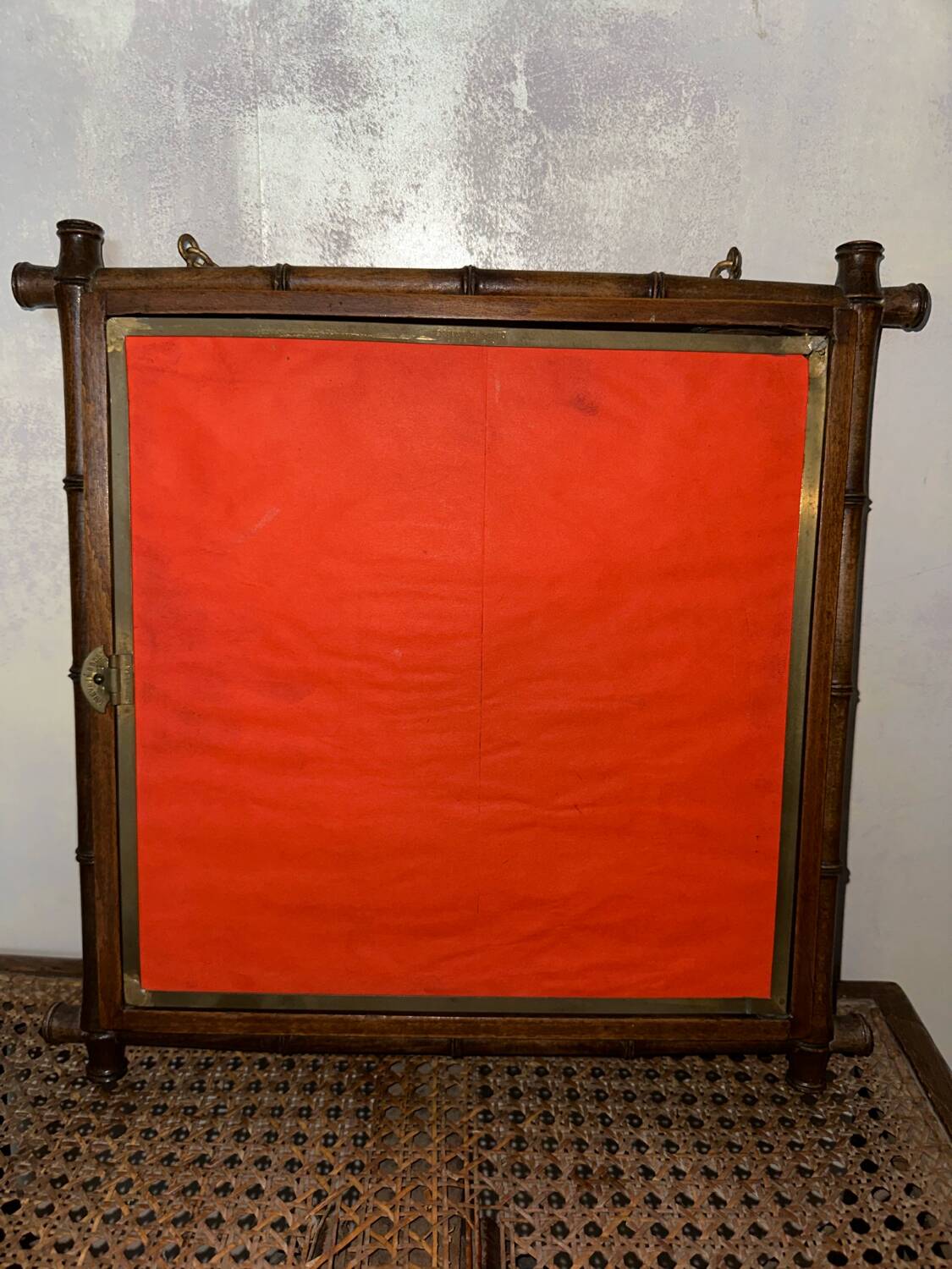 Triptych Mirror Barber Asia Bamboo 1865