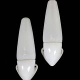 Set of 2 IFÖ “6035” / Stig Carlsson ceramic / glass / wall lamps / mid-century modern design