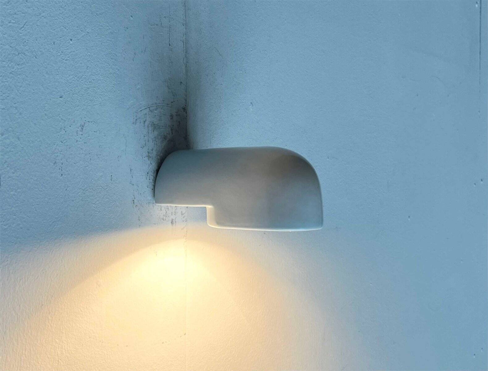 Pafo wall sconces from the Italian space age mid-century in ceramic by Ernesto Gismondi for Artemide, 1970s, set of 2.