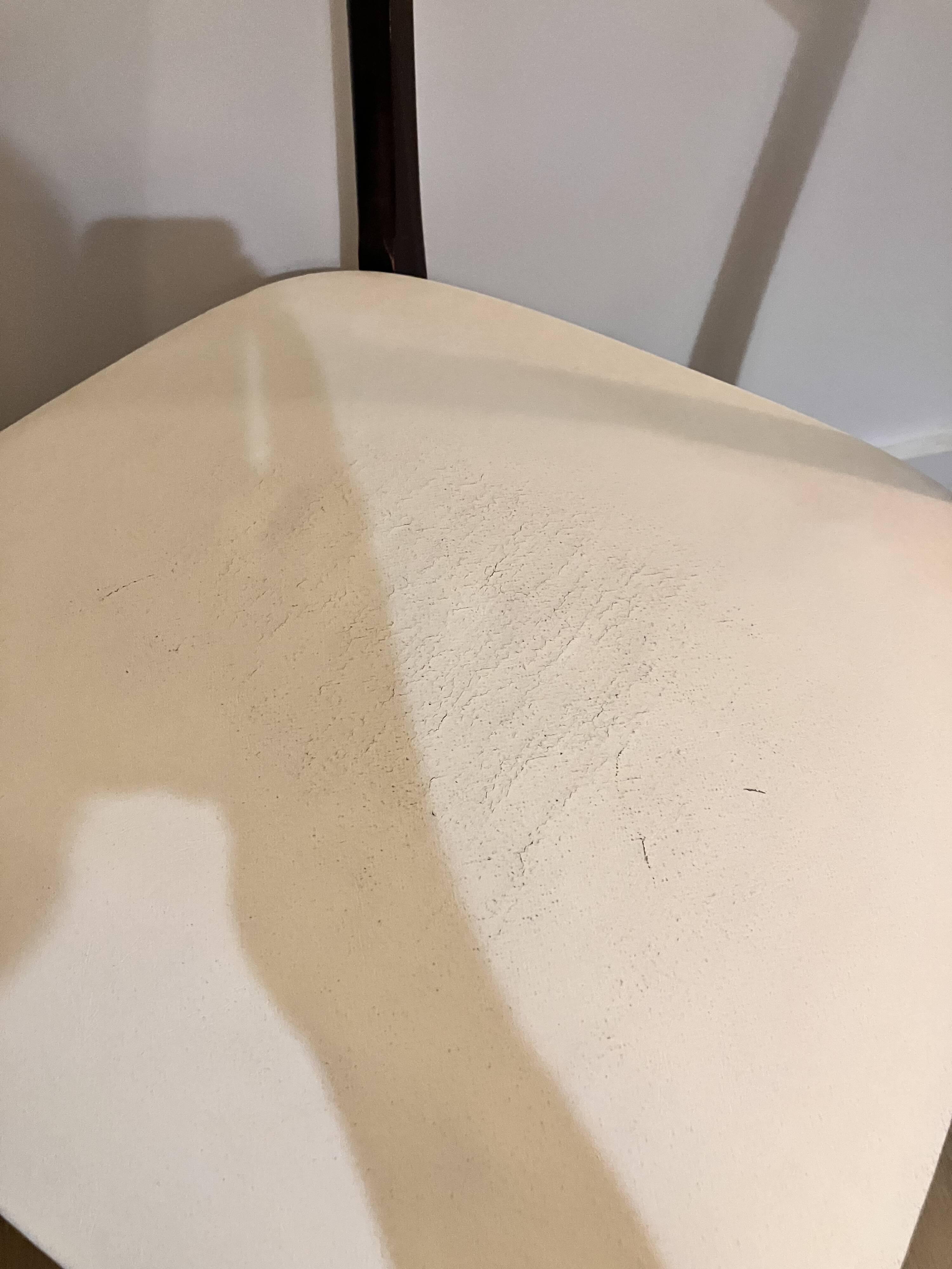 Lot de 5 chaises bois et Skaï blanc