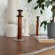 Pair of antique folk art candlesticks