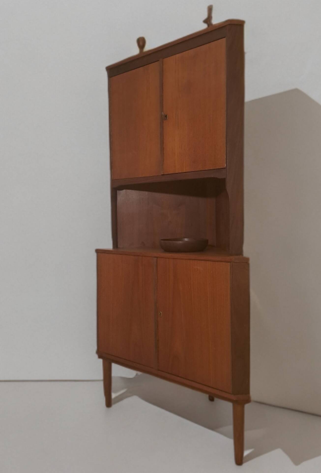 Meuble d'angle en teck,  Vintage Scandinave 1960s