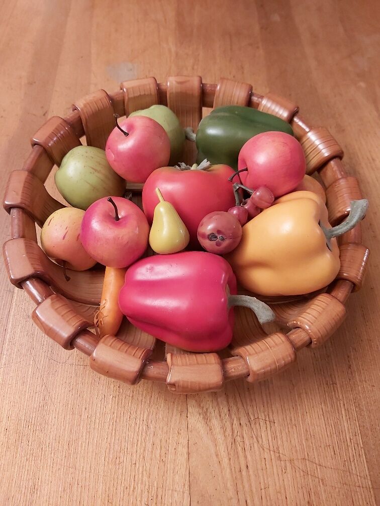 Vallauris braided ceramic fruit cup