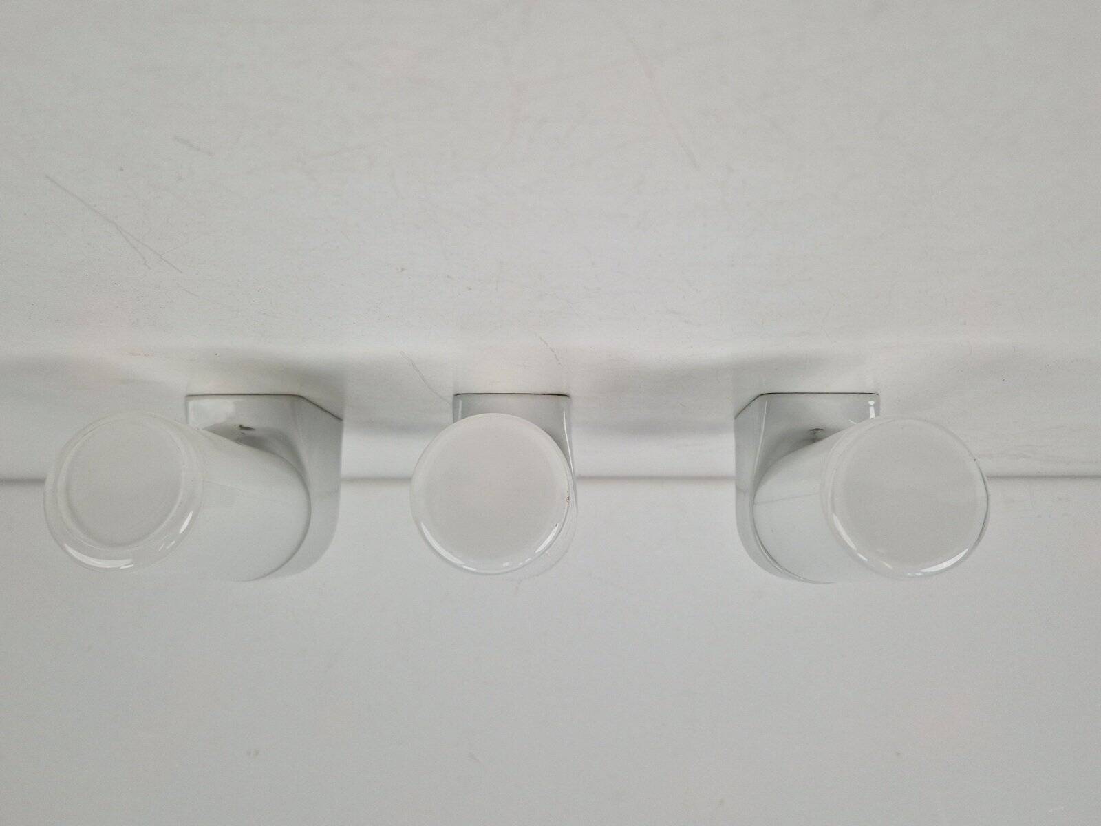 Vintage Wall Lamps attributed to Wilhelm Wagenfeld for Lindner, 1950s, Set of 3