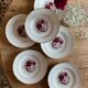 Set of 6 plates hollow vintage Moulin des Loups