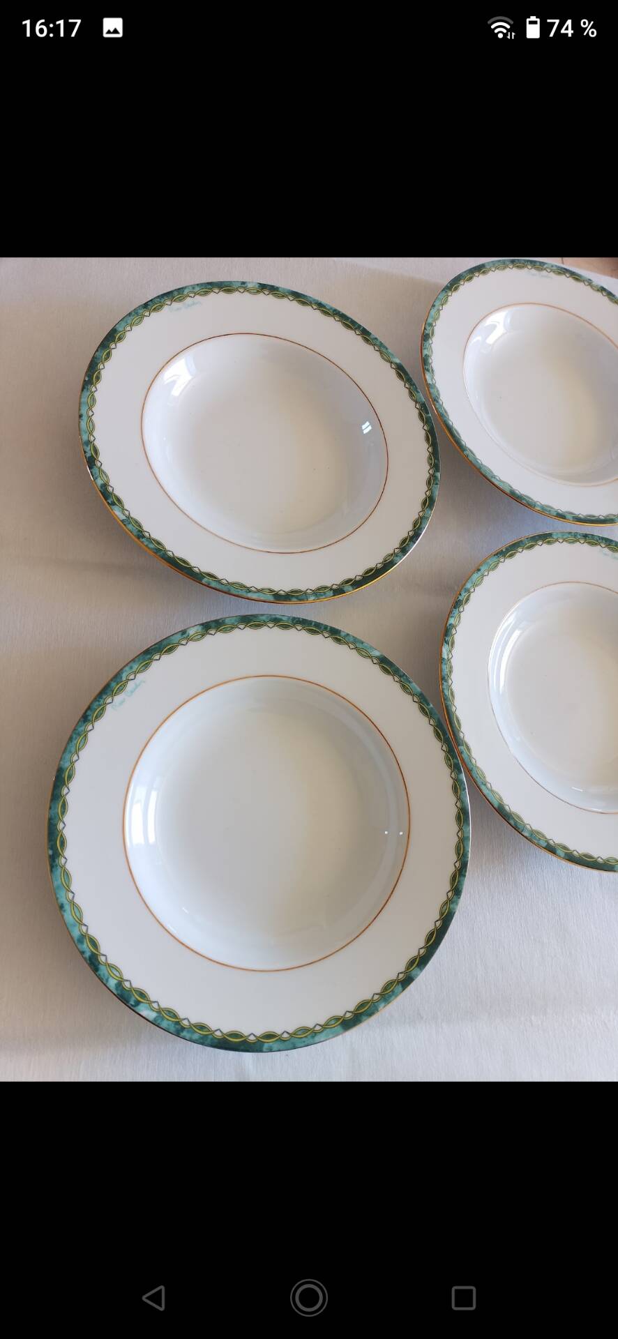8 deep plates signed Pierre Cardin